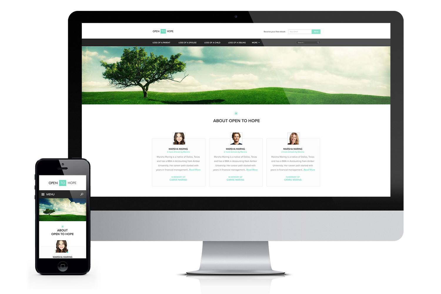 Open To Hope Full One Screen Mobile