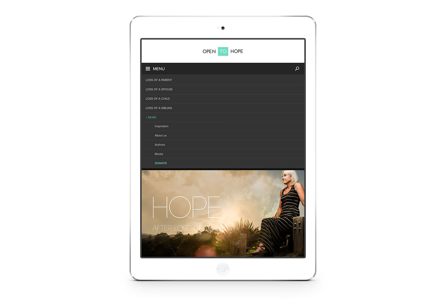 Open To Hope Menu iPad